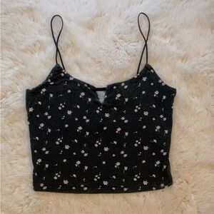 Pacsun floral crop tank top